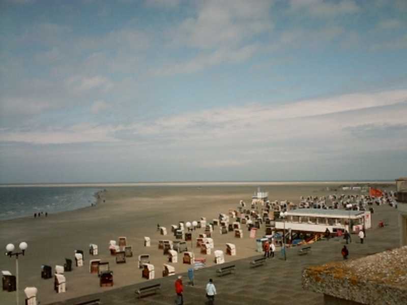 Der lange Sandstrand der Insel Borkum