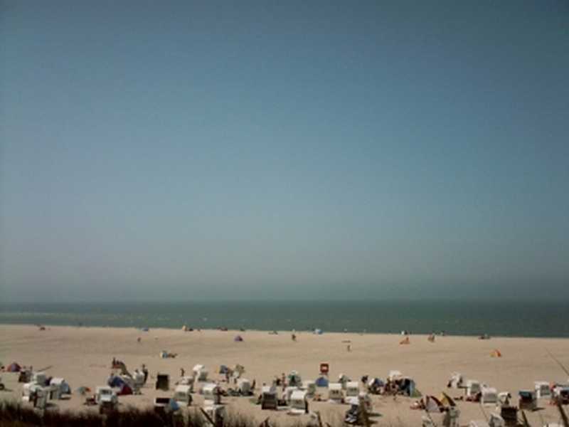 Blick auf den Badestrand auf Spiekeroog